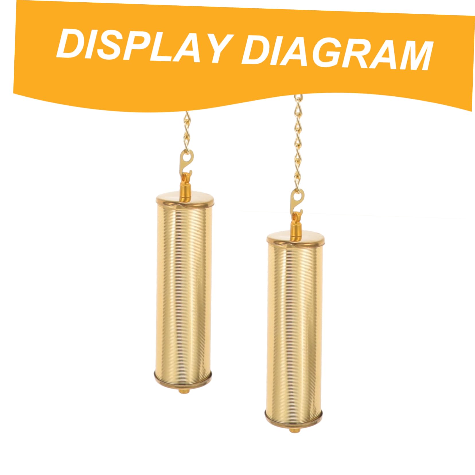 SOESFOUFU 1 Set Grandfather Clock Decorative Hammer Clock Mechanism Kit Part Vintage Chain DIY Steel Long Shaft Pendulum Weight Golden Iron