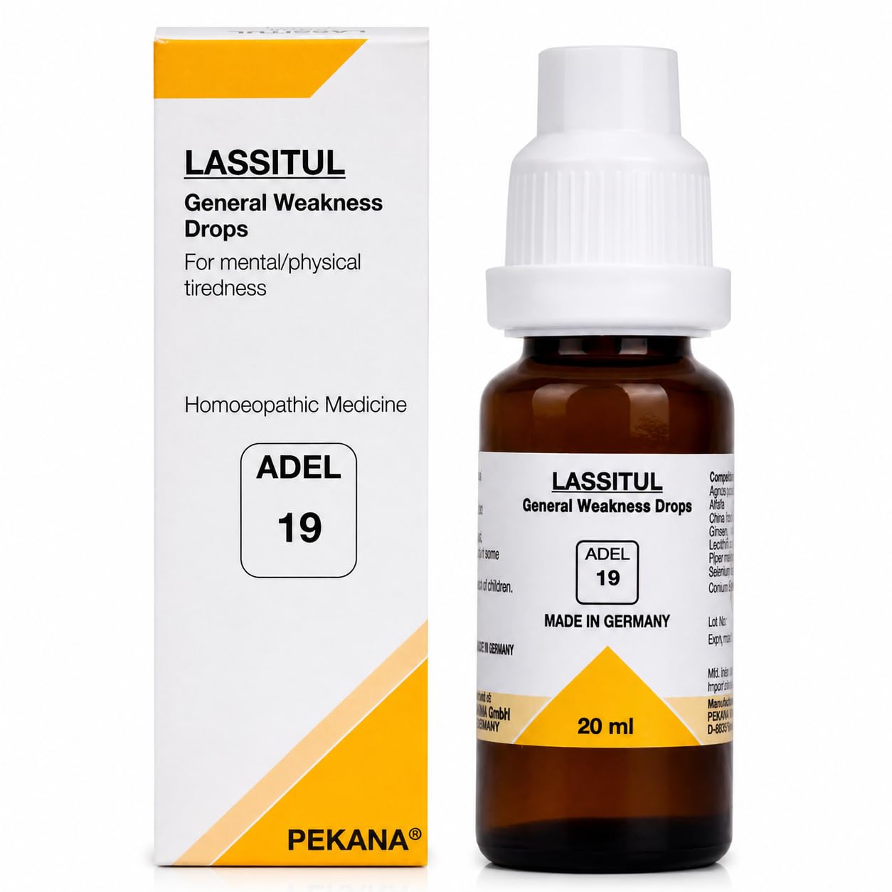Adel -19 20ml LASSITUL General Weakness Drops (Pack of 1) | Homeopathic Medicine for Mental & Physical Fatigue | Boosts Energy, Stamina & Vitality | Natural Formula | Made in Germany by Pekana-image-47