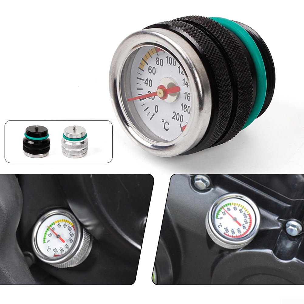 Indicatore di temperatura dell'olio motore M30 x 1,5 per moto W650 W400 W800 1987-1998 650 temperatura moto (nero)