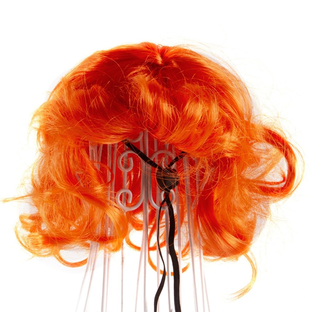 Small Dog Headwear Wig with Bangs Curly Wig Pet Birthday Photo Props Hair Accessories Adjustable Headwear