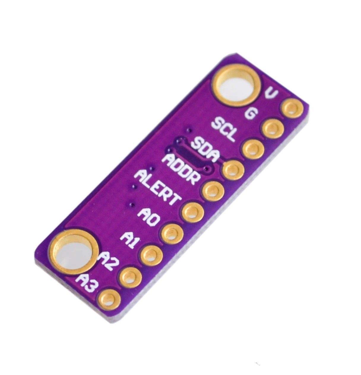 2pcs I2C ADS1015 12-bit Precision ADC 4 Channel Converter Module Development Board Module with Programmable Gain Amplifier