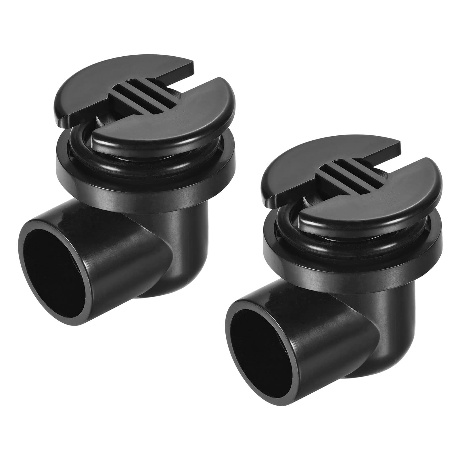 MECCANIXITY PVC Water Pipe Fitting 25mm Elbow Bulkhead Union Connector with Rubber Ring for Tank Drain, Pack of 2