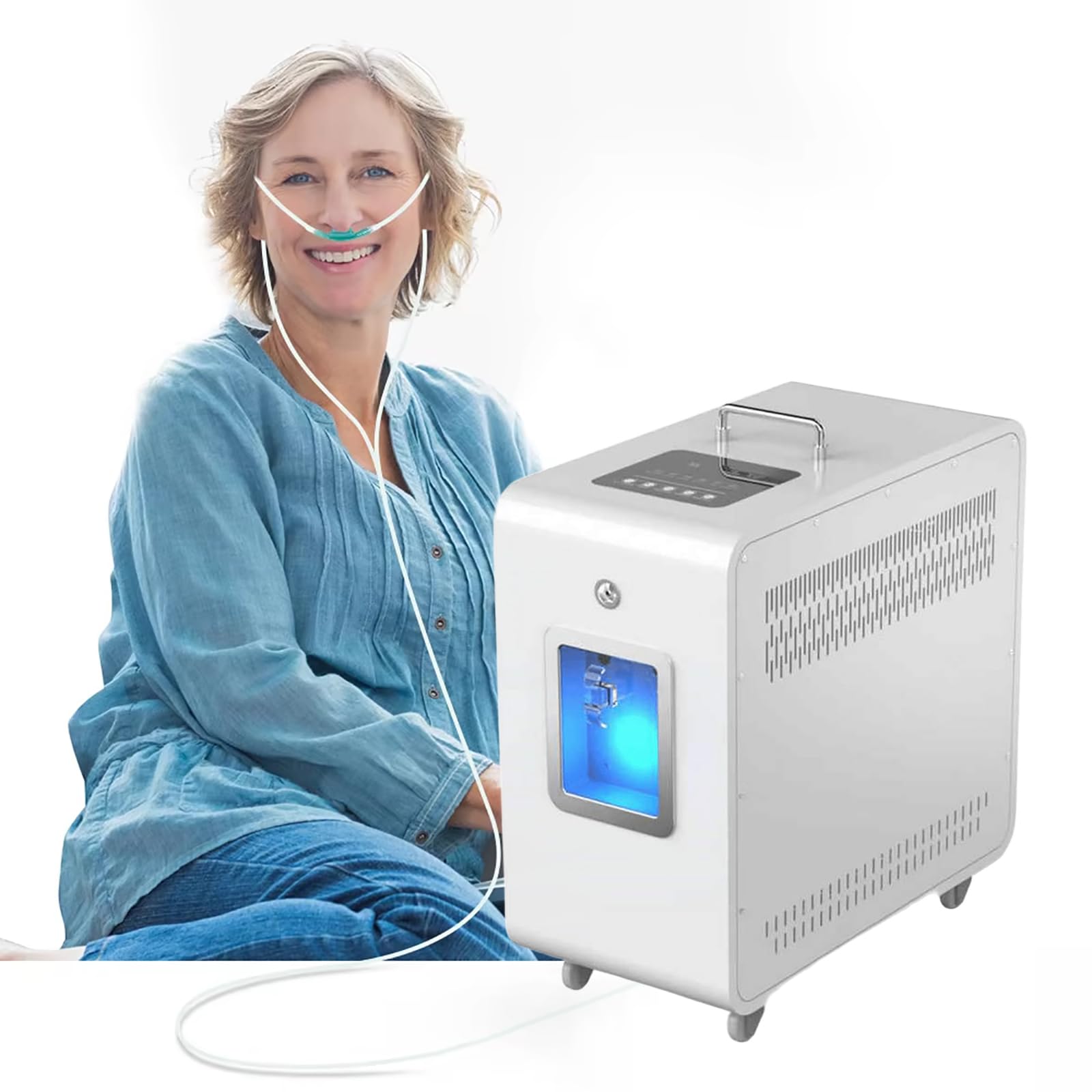 Urządzenie do inhalacji wodorem z uniwersalnym kołem, generator H2 o wysokiej czystości 99,99%, gaz brunatny 1500/3000 ml/min, inhalator dwuportowy, niski poziom hałasu, ekran dotykowy