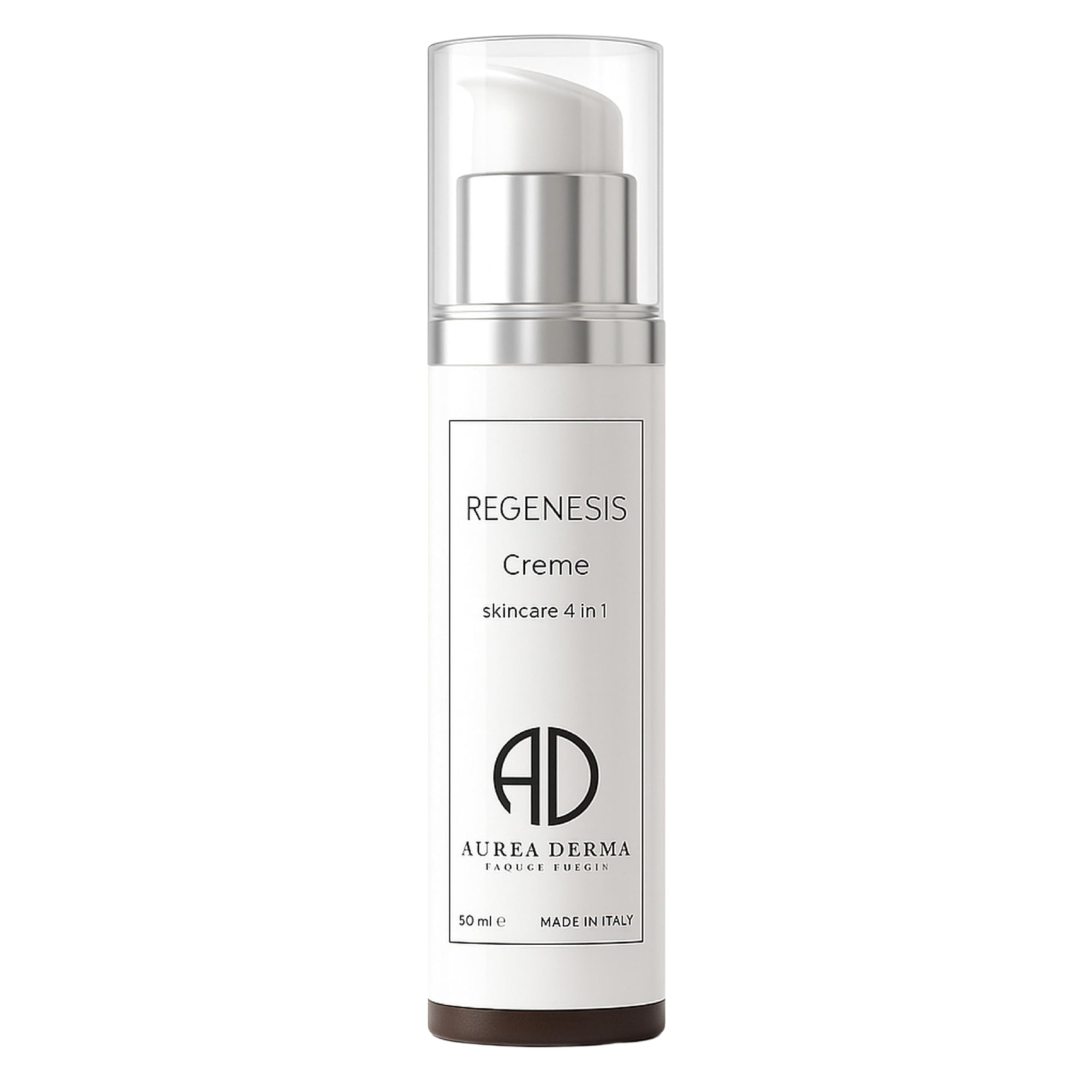 Crema viso antirughe 4 fasi in 1 con Collagene Vegetale, Alghe, AHA Naturali e Oxygen Complex – Trattamento Lifting e Illuminante – REGENESIS By AUREA DERMA – 50 ml