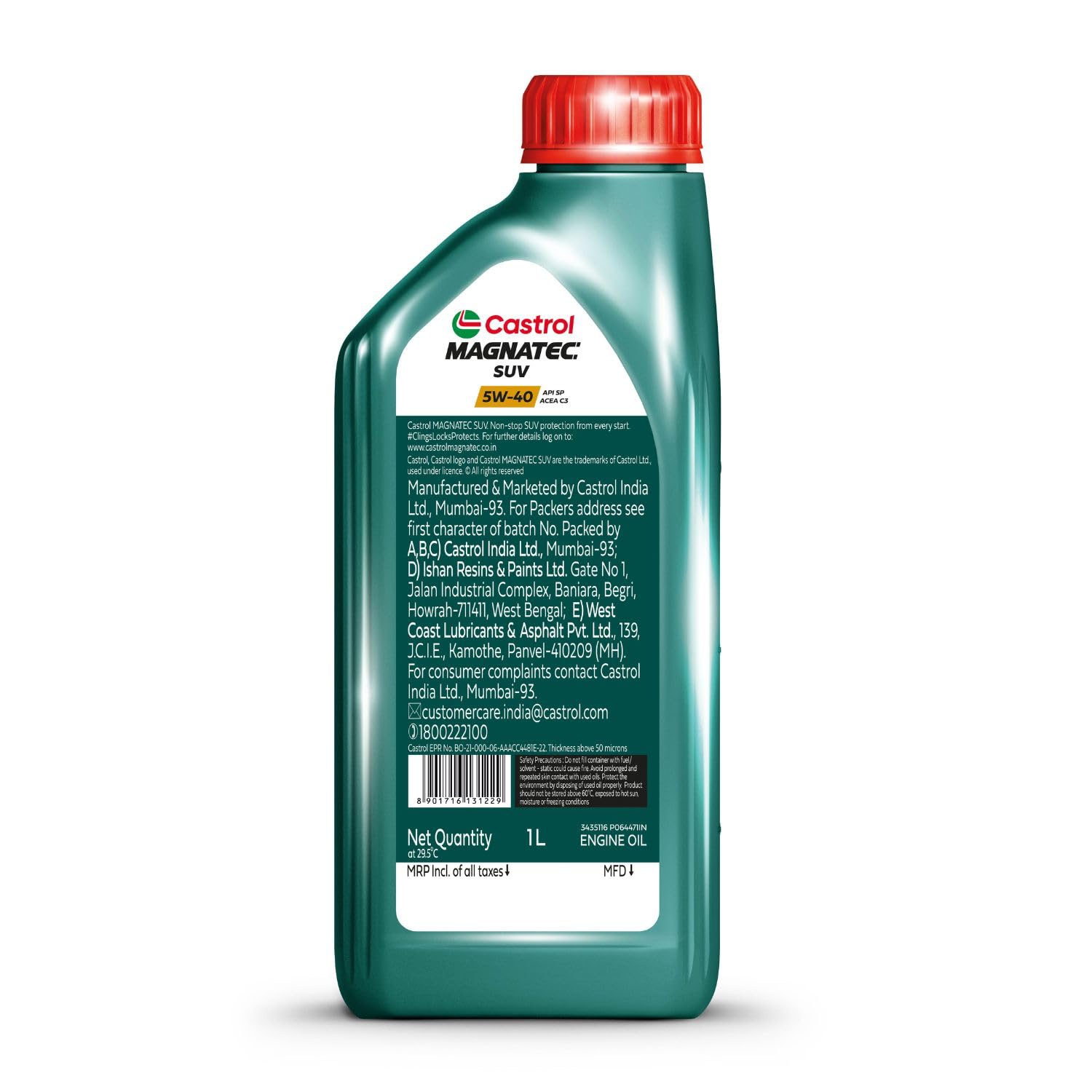Castrol MAGNATEC SUV 5W-40 Full Synthetic Engine Oil for Petrol, CNG and Diesel SUVs 1L (3420943)