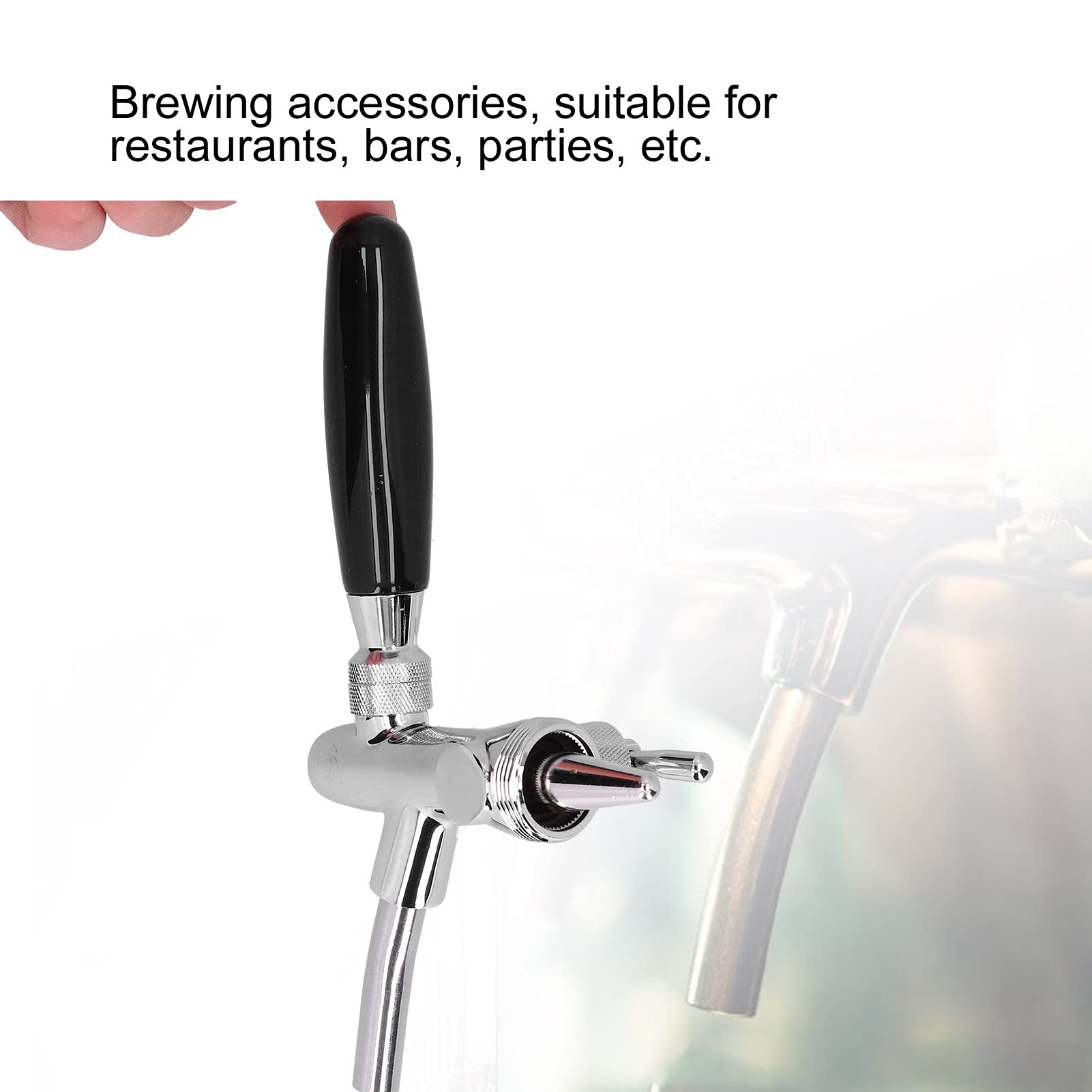 Rubinetto per Birra, 3cm/1,2pollici Rubinetto Regolabile con Manico Lungo in Acciaio Inossidabile Distributore di Bevande per Birra Botte Alla Spina Sostituzione dell'erogatore del Rubinetto per Bar