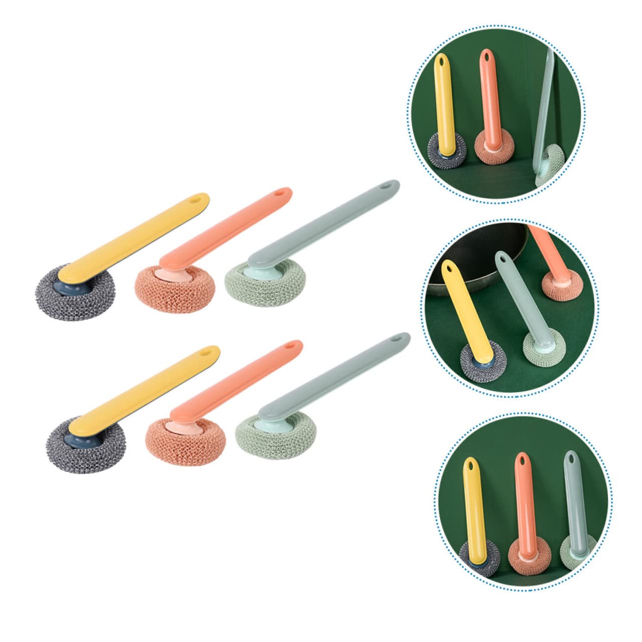 minkissy 18 cepillos de Limpieza de Cocina, Estropajo, Estropajo, Herramientas para el hogar, Bandeja para Fregadero, Cepillo Limpiador de Platos, Limpiador de Platos, Borrador de óxido, Suministros
