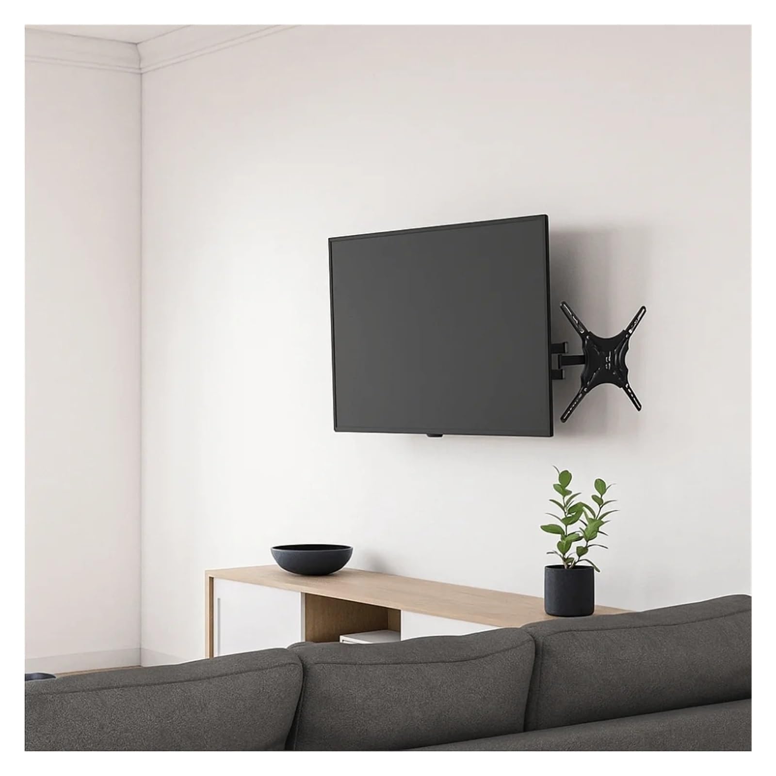Staffa da parete for monitor TV regolabile a sbalzo | Struttura a sbalzo, braccio estensibile, rotazione inclinata, resistente(Style B)