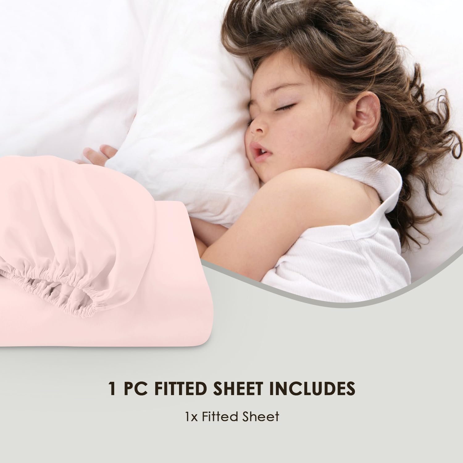 Pizuna Pure Combed Cotton Fitted Sheets Light Pink, 600 Thread Count 100% Long Staple Cotton Emperor Fitted Sheets 200x200cm - Image 4