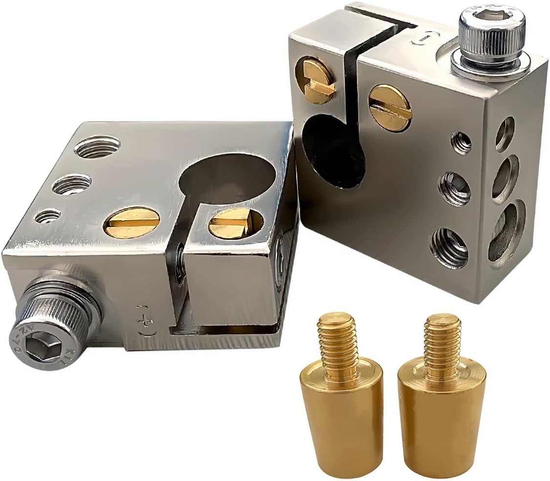 FUYEAR1 Pair Positive & Negative Battery Terminal Battery Terminal Connector with OEM Top Post Adapter Fits Most Cars and Boats for Easy Installation