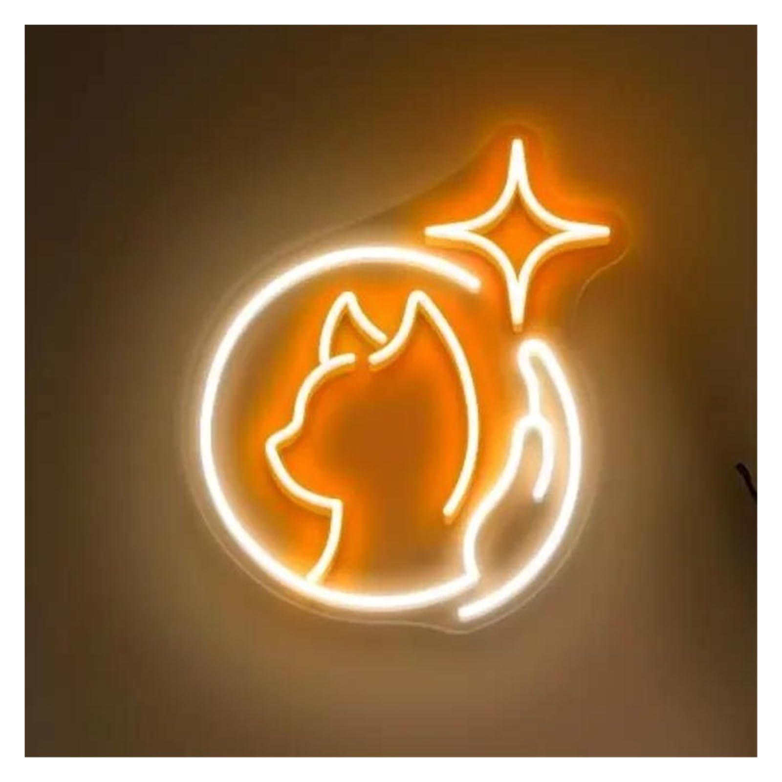 SHOUXI Sign Lamp Cats Hugging Neon Sign, USB Powered Cute Animal Pet Shop Nursery Kid Room Home Decor 38cm(A)