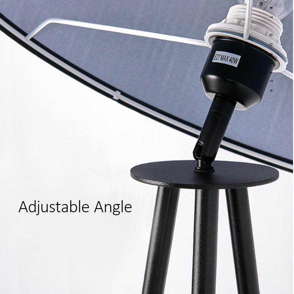 Lampada da Terra con Paralume in Lino, Lampada A Palo Alto, Attacco E27, Dimmerabile, Luce Verticale, Luce D'accento, Luce D'angolo per La Lettura, Arredamento Moderno per La Casa