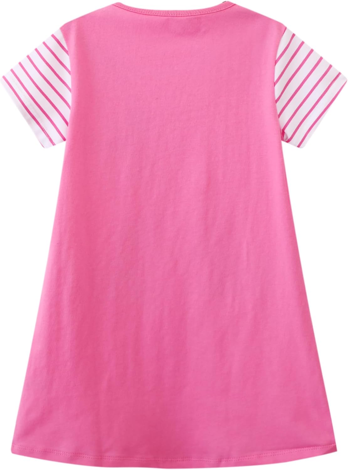 Hongshilian Little Girls Casual Cotton Dress Cartoon Print Short Sleeve Summer T-Shirt Skirt Dresses - Image 4