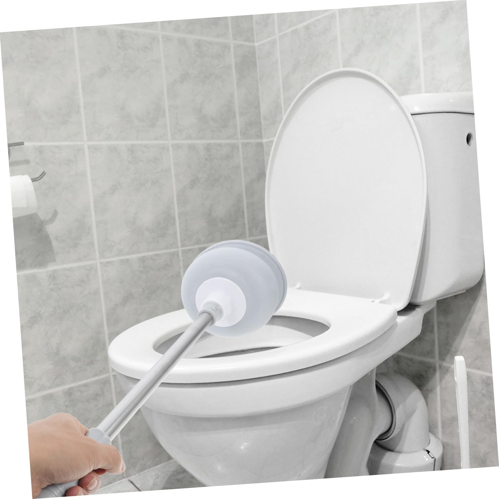 Uonlytech 2 Stück-pack Wc Saugglocke aus Gummi und Pp mit Langem Griff Verschleißfest und Praktisch für Toilette und Waschbecken im Büro oder Hotel