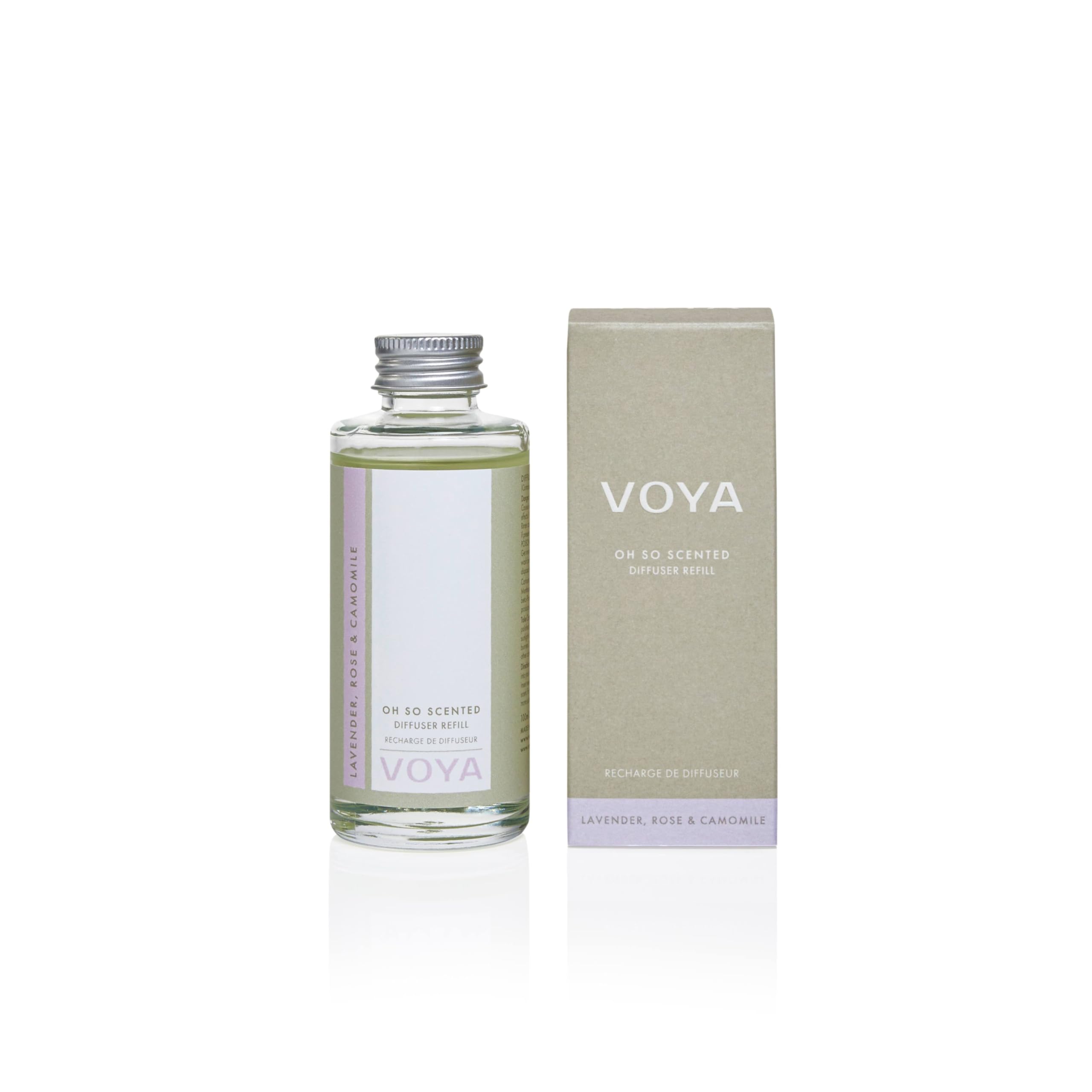 VOYA Lavender, Rose and Camomile Reed Diffuser Oil Refill, 100ml