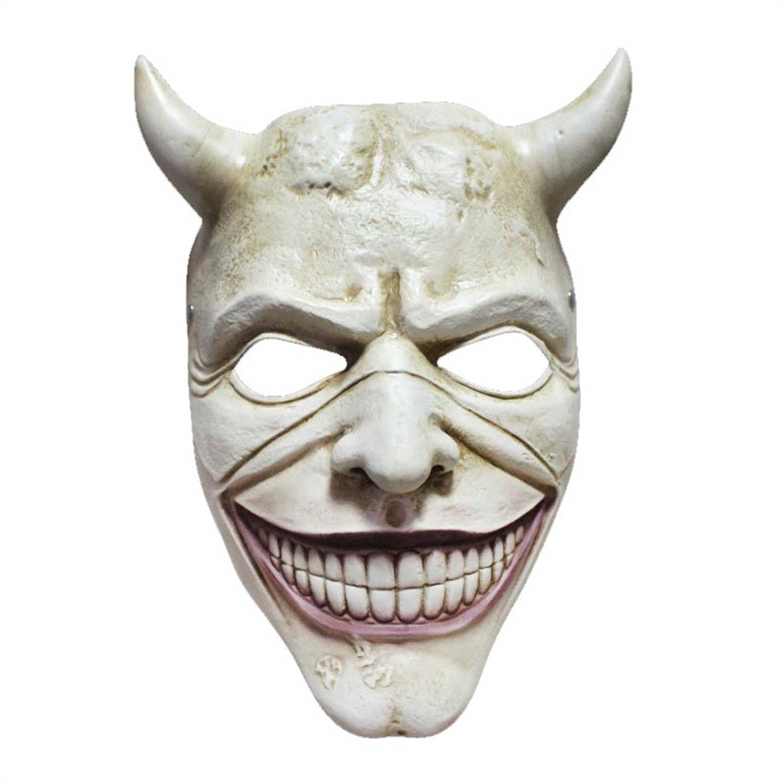 Charmgle Halloweenowa maska na imprezę czarny telefon ciemny telefon dusza udawaj maskę cosplay zabawna sukienka kostium kolekcja dla dorosłych dekoracja domu