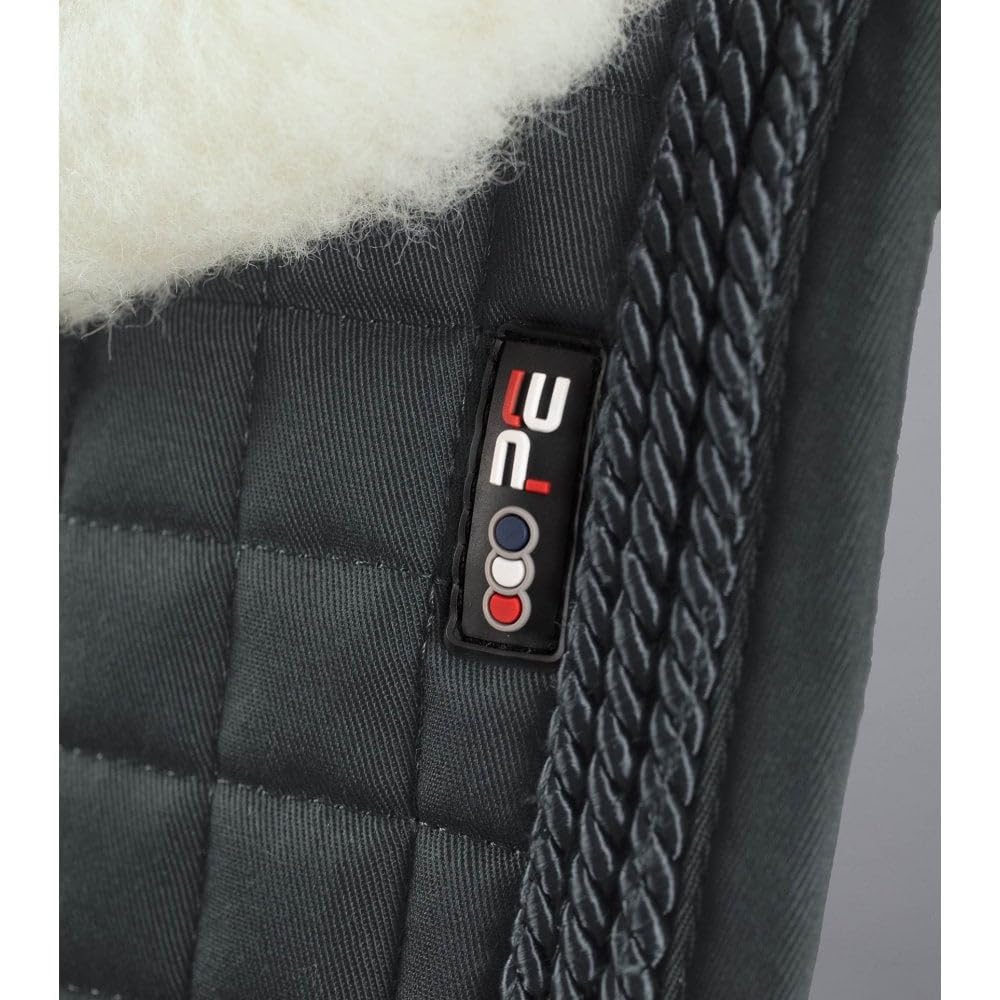 Premier Equine Springsattelpad Merino Wolle Größe Full, Farbe Black/Natural