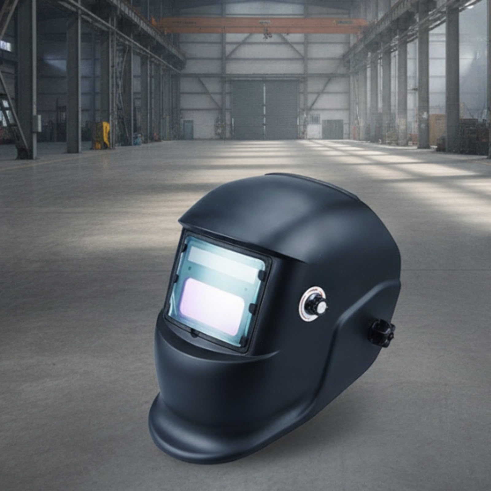 Maschera Autoscurante Solare Protezione Facciale Completa, Casco da Saldatore Autoscurante, Batteria Sostituibile, per Officina,