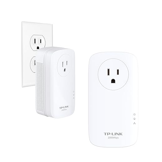 tp-link AV2000 Mbps Powerline Ethernet Adapter - Gigabit Port, Ethernet Over Power, Plug&Play, Power Saving, MU-MIMO, Noise Filtering(TL-PA9020P KIT) (Renewed)
