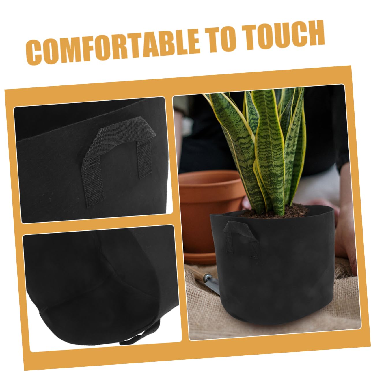 Abaodam Pflanzsäcke 20 Gallonen 3 Stück aus Atmungsaktivem Vliesstoff Tragbare Gartentaschen für Gemüse und Tomaten für Garten und Terrasse