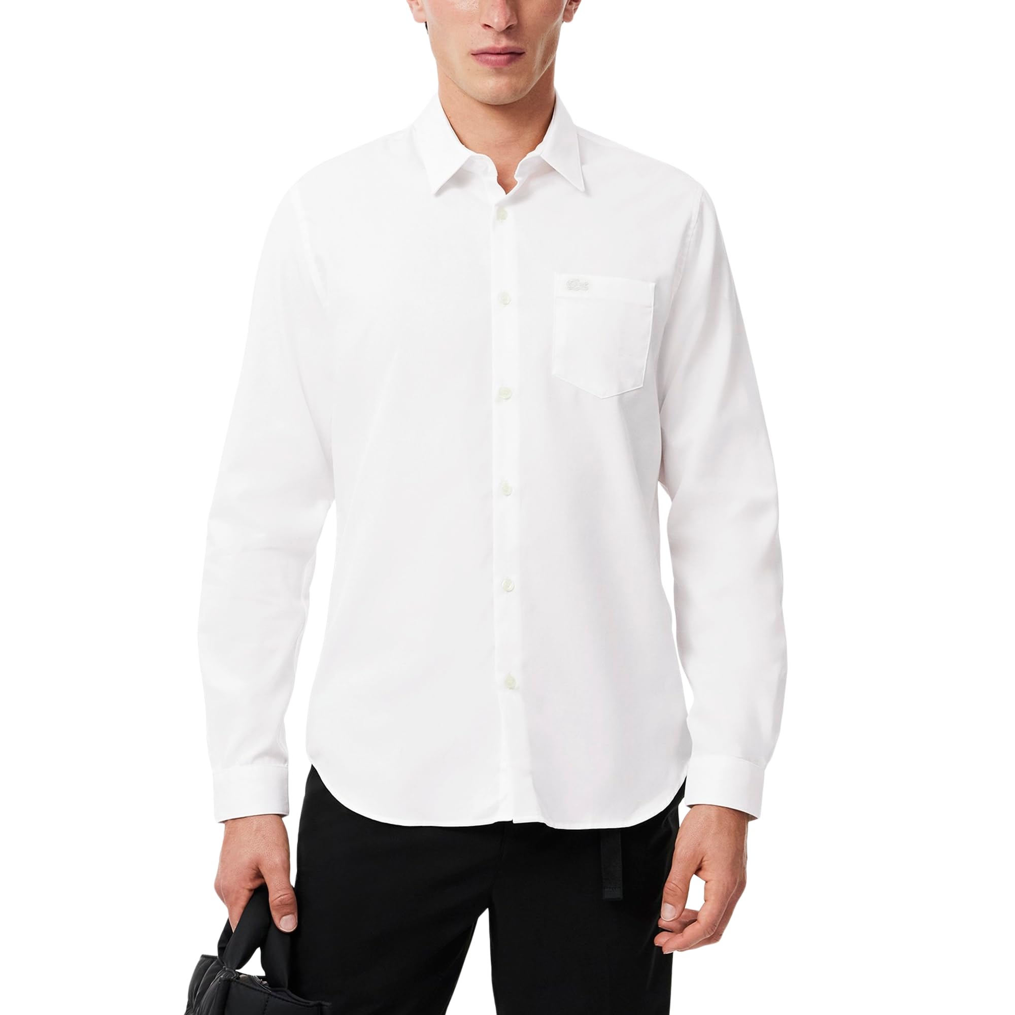 

                                                    Lacoste Mens Regular Fit Premium Cotton Shirt, Whi