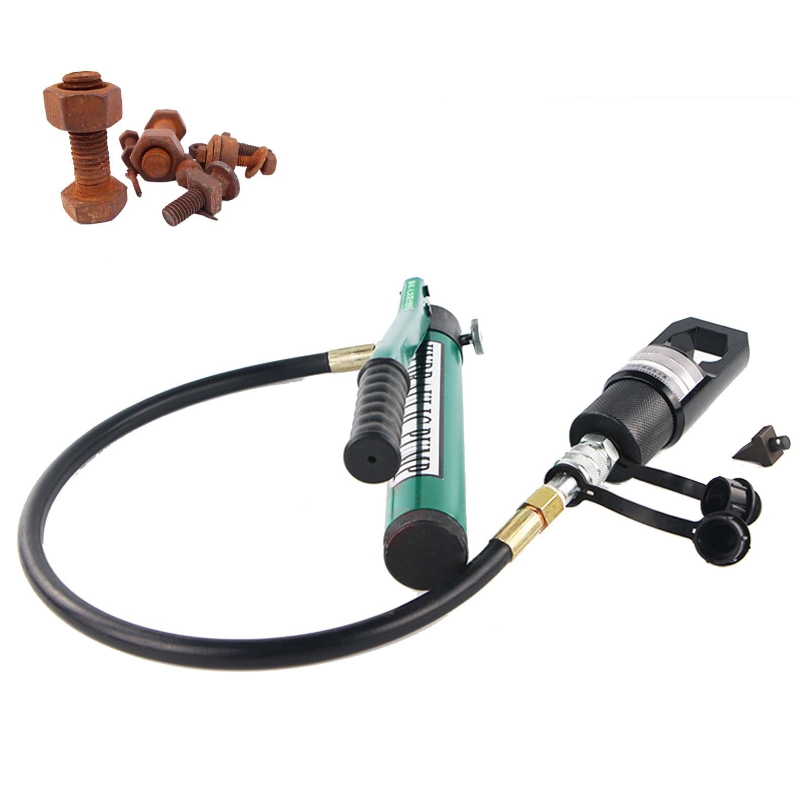 Hydrauliczny rozgałęźnik do nakrętek, narzędzie do usuwania nakrętek typu dzielonego 12T, zakres cięcia nakrętek 14-22/24-36 mm, skok 17 mm, do usuwania zardzewiałych uszkodzonych nakrętek