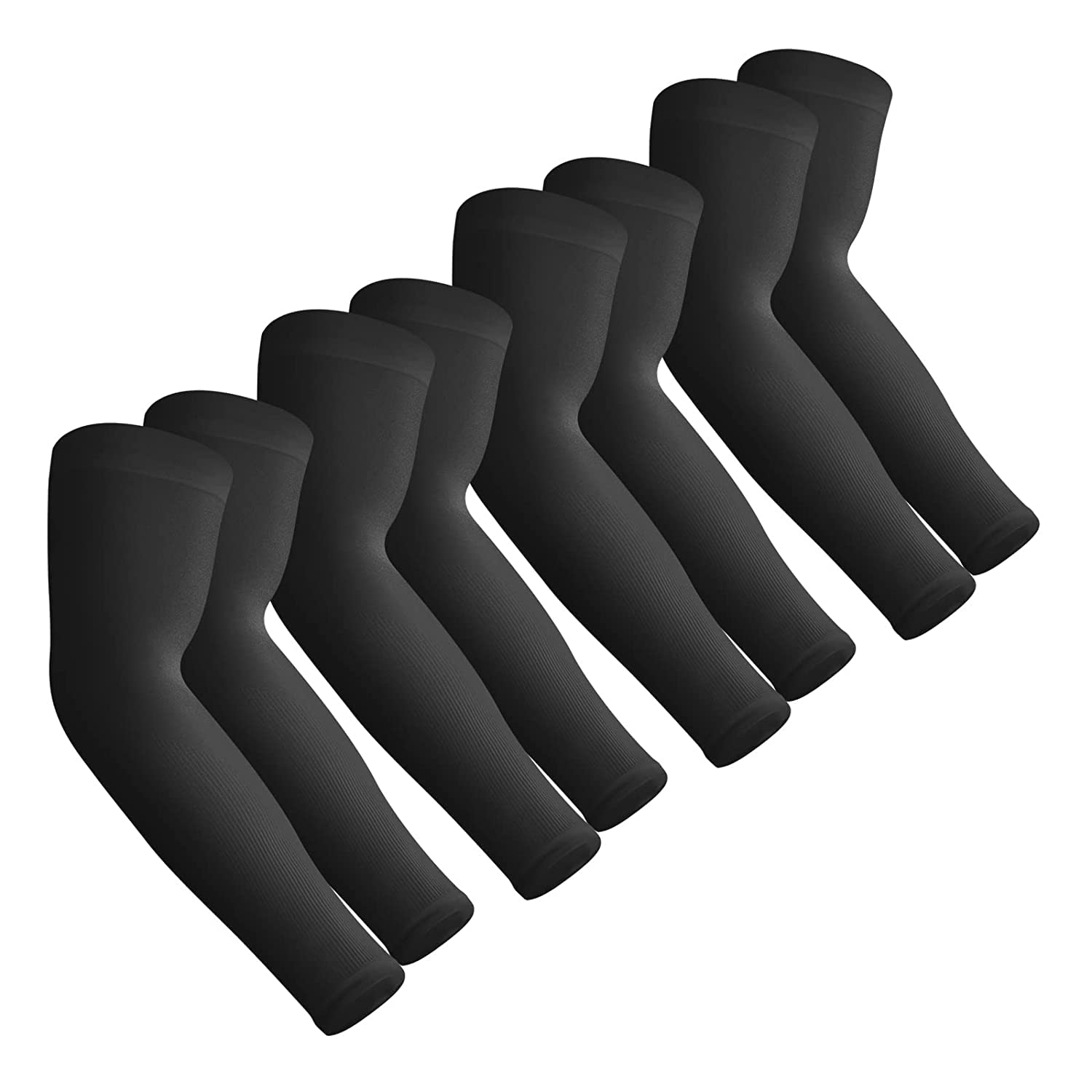 Crystal Zone 4 Pairs Arm Warmer Sleeves suns UV Protection UPF 50 Sun Sleeves for Men Women Youth sorts gamer bike riders