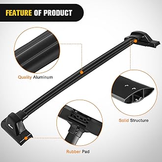 Nilight Roof Rack Cross Bars Fit for Honda CRV 2007 2008 2009 2010 2011 with Fixed Point, Adjustable Aluminum Car Crossbars with Rubber Pad for Cargo Carrier Luggage Bike Kayak Rooftop Tent Snowboard