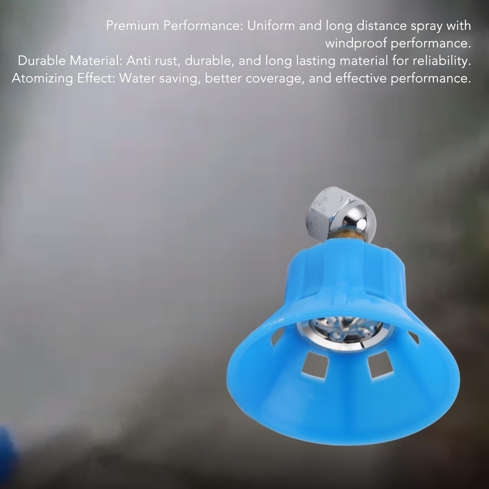 Nozzle Tips G3/8 Inner Thread Misting Nozzles 5 Holes 360 Degrees Adjustable Angles Anti Wind High Pressure Nozzles for Garden Sprayer Misting System Copper Plastic 70x63mm