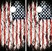 GRAPHIX Express - C197 Distressed American Flag - Patriotic Cornhole Board Wrap - Laminated Weatherproof Vinyl Decal - Easy Bubble-Free Application - Stickers Dimensions: 2' x 4' - Set of 2