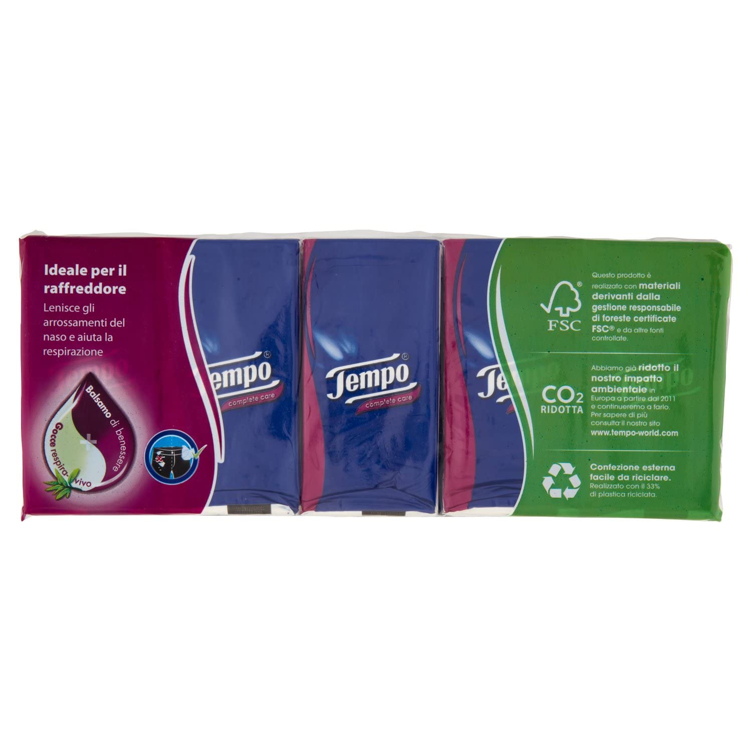 Tempo Complete Care 837026 Chusteczki, Biały, 10 x 9 szt.