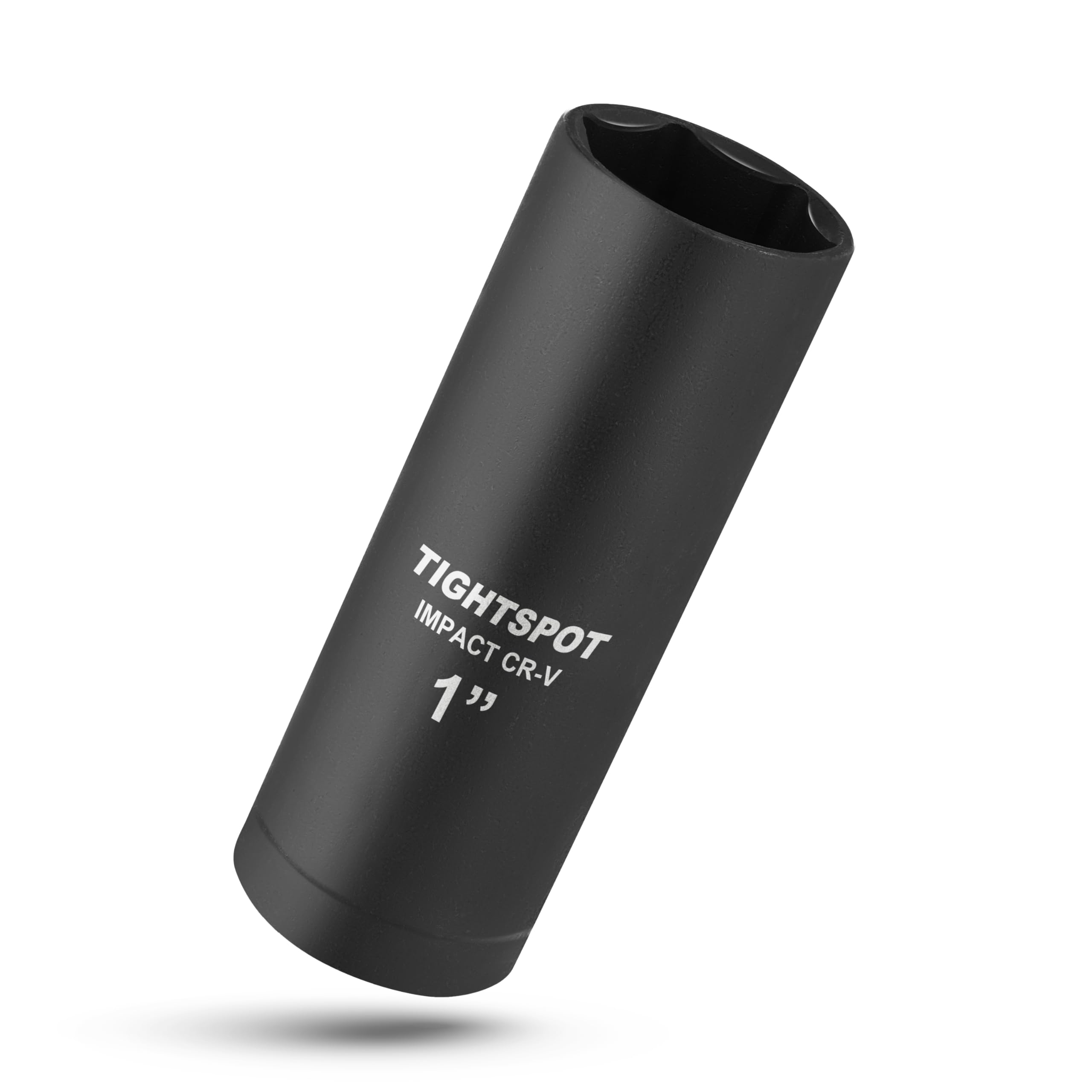 TIGHTSPOT 3/8 Inch Drive - 1 Inch Deep Impact Socket with Anti-Rounding 6 Point Design, Heat-Treated CRV Steel