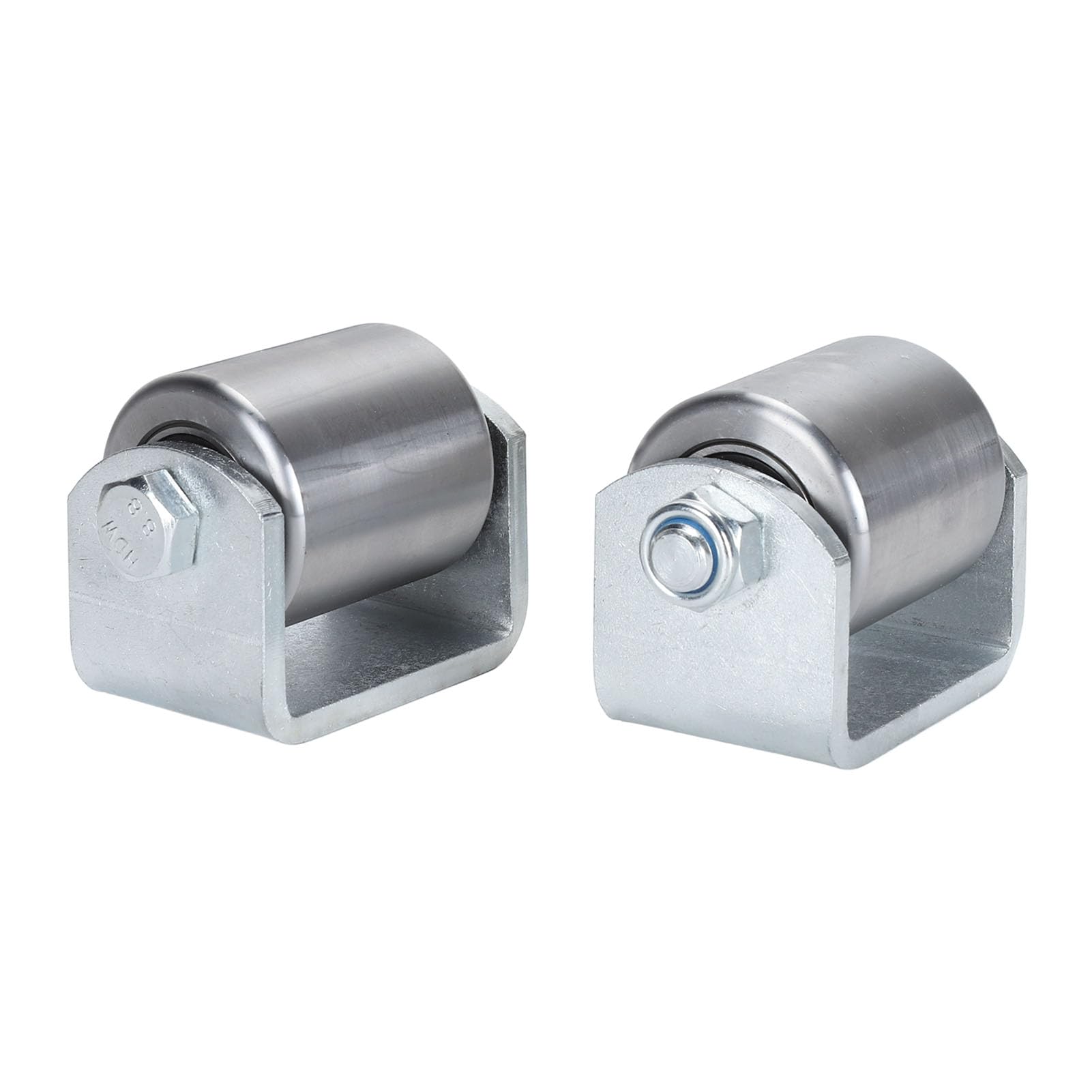 Rodillos de acero soldados de 2 pulgadas en rodillos de acero para cargas pesadas ruedas Skid para remolque Micro Mini Rodillos 2 Piezas Ralla para Empalme de Grasa Proteger el marco