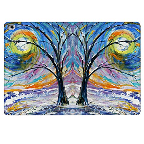 Image of DuraSafe Cases for iPad Air 5th 4th 6th 11th [ Air 11 /6 2024 /5 2022 /4 2020 ] A2588 A2316 MYFQ2HN /A MYFN2HN /A MYFQ2HN /A UltraSlim Printed Smart PU Leather Flip Folio Book Cover - Color Emblem