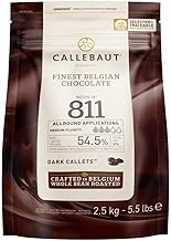 Callebaut Belgian Dark Couverture Chocolate Semisweet Callets, 54.5% - 5.5 Lbs