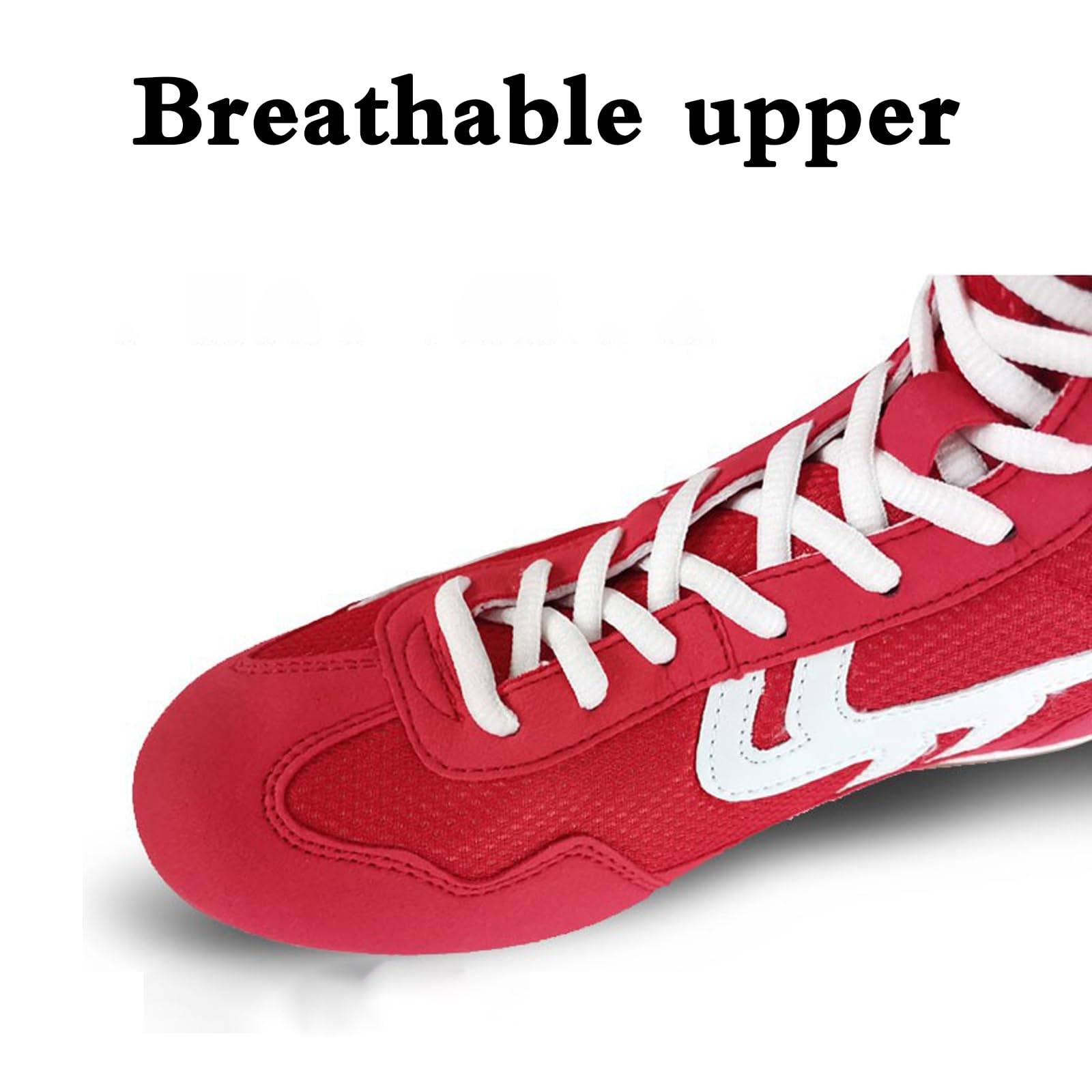 Scarpe da Wrestling Uomo,Scarpe da Boxe Uomo,Stivaletti Boxe Unisex Adulto,Non-Slip Leggero,Design High-Top,Suola Antiscivolo,per Allenamento Combattimento Esercizio Fitness Arti Marziali