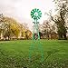 VINGLI Upgrade 8FT Ornamental Windmill Backyard Garden Decoration Weather Vane, Heavy Duty Metal Wind Mill w/ 4 Legs Design (Green)