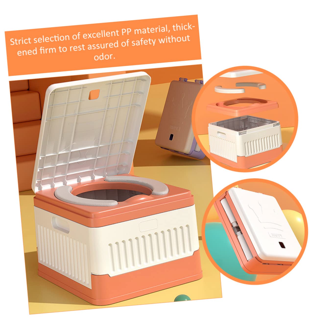 Faltbares Töpfchen Für Junge Mädchen Tragbares Kleinkindtöpfchen Reise Wc Outdoor Camping Toilette Platzsparend Zusammenklappbar Pp Material