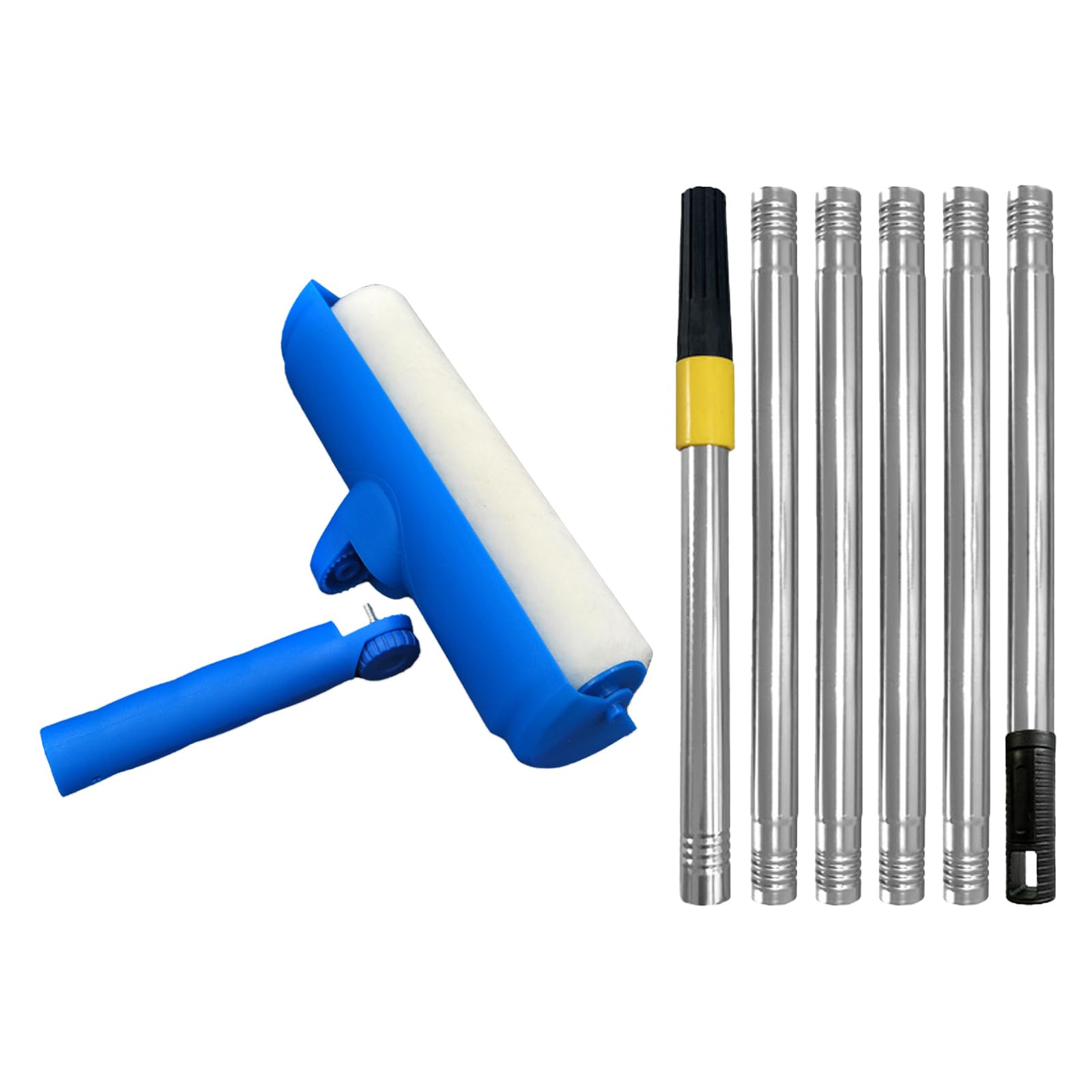 Ceiling Paint Roller Applicators Ergonomic Handle Threaded for Extension Poles Splash Resistant Cover Roller Cover for Projects