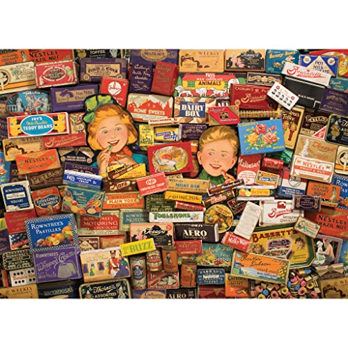 Gibsons Treats That Built Britain 1000 Piece Jigsaw Puzzle for Adults, Iconic British Confectionery Artwork by Robert Opie - Image 2