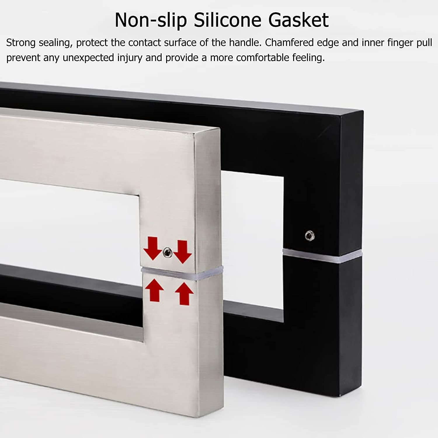 Commerciële grote schuurdeurgreepset voor glazen deuren/houten deur