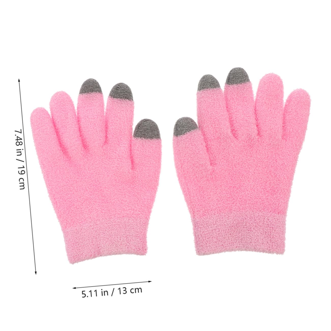NOLITOY 2 pares Térmicos Hidratantes y Calcetines de Gel Rosa Resistentes y Duraderos Táctiles para Manos Secas y Pies Cuidado Nocturno para Invierno Set para Spa y Protección Diaria