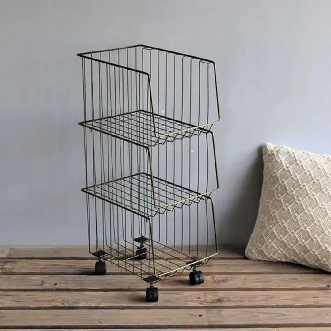 インダストリアル ３段 ワゴン 洋服 収納 棚 ラック ケース 食器 シェルフ DULTON シェルフ スチール棚 オープンラック ダルトン スチール