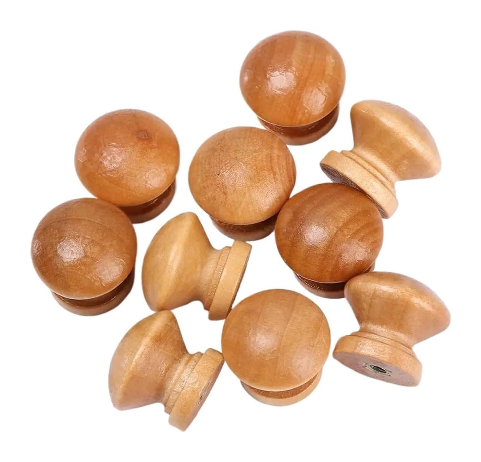 Opeximatun Round Wooden Cabinet Knobs Door Handle Drawer Wardrobe Pull
