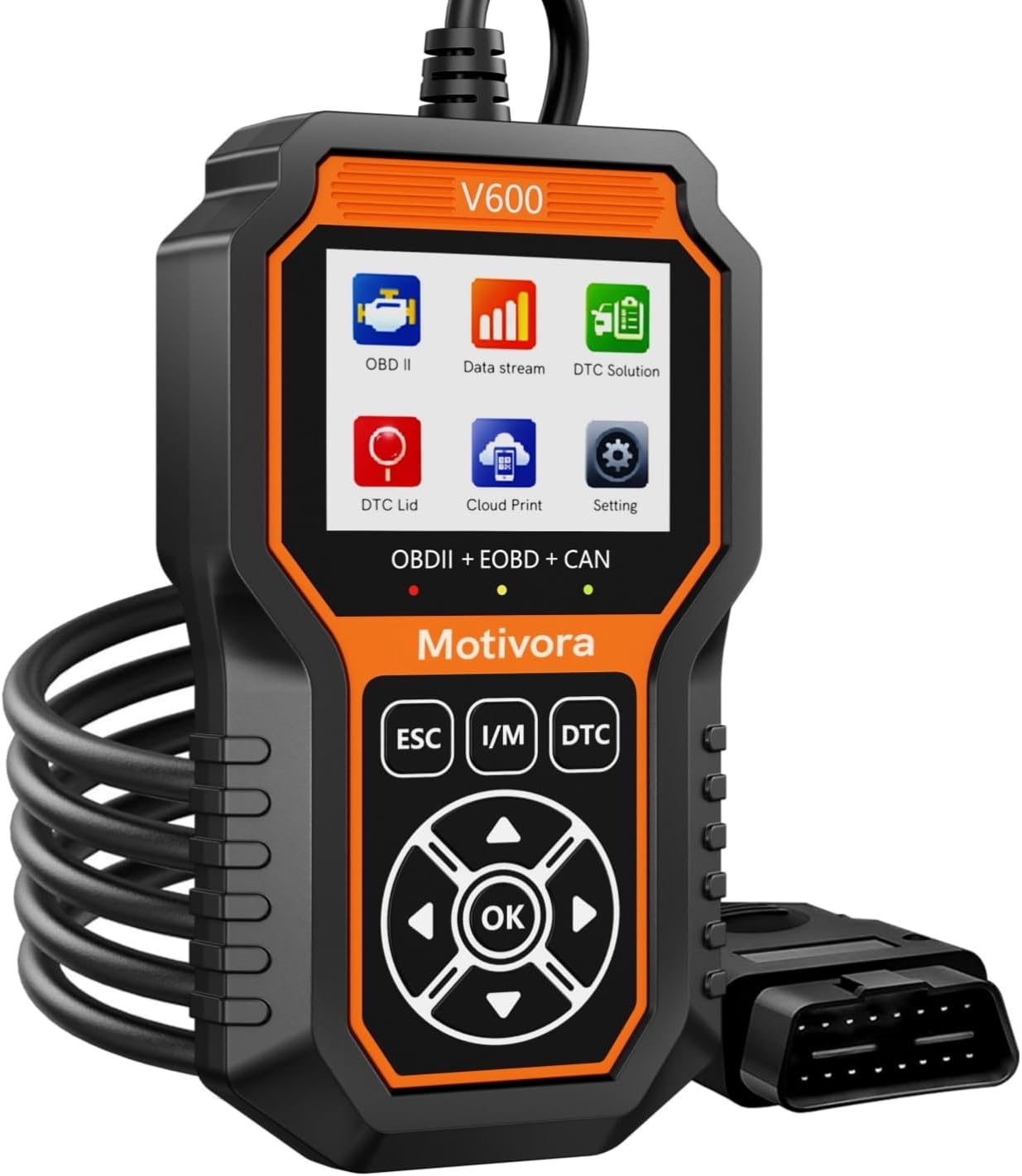 OBD2 Scanner Diagnostic Tool With DTC Solution Car Code Reader Reset Tool Check Engine Light Car CAN Diagnostic Scan Tool Read Clear Vehicle Fault Codes for All OBDII Protocol Cars Since 1996,Upgraded