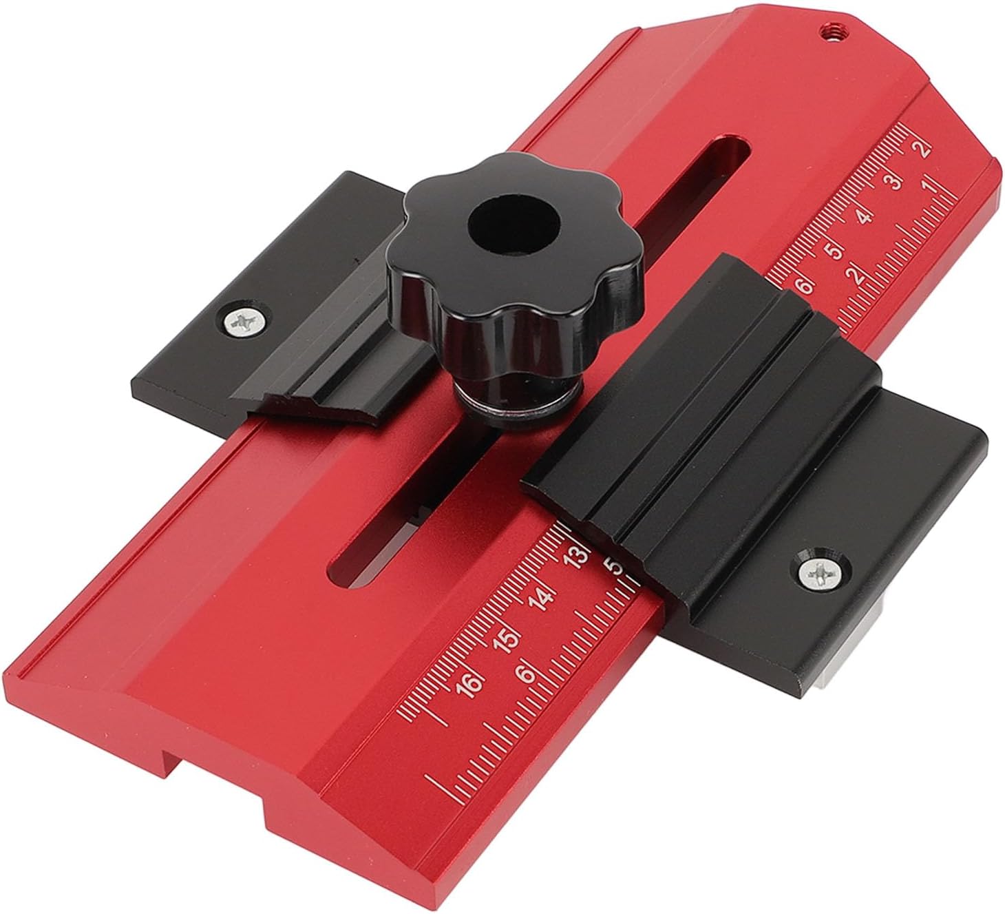 Thin Tablesaw Jig, Strong Compact Stainless Steel Time Saving Multifunctional High Accuracy Woodworking Tool Table Saw Jig Guide for Table Saw (Red)