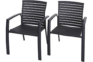 Elegant Outdoor Resin Stackable Patio Chairs
