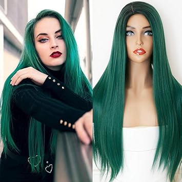 Black and green wig Clearance