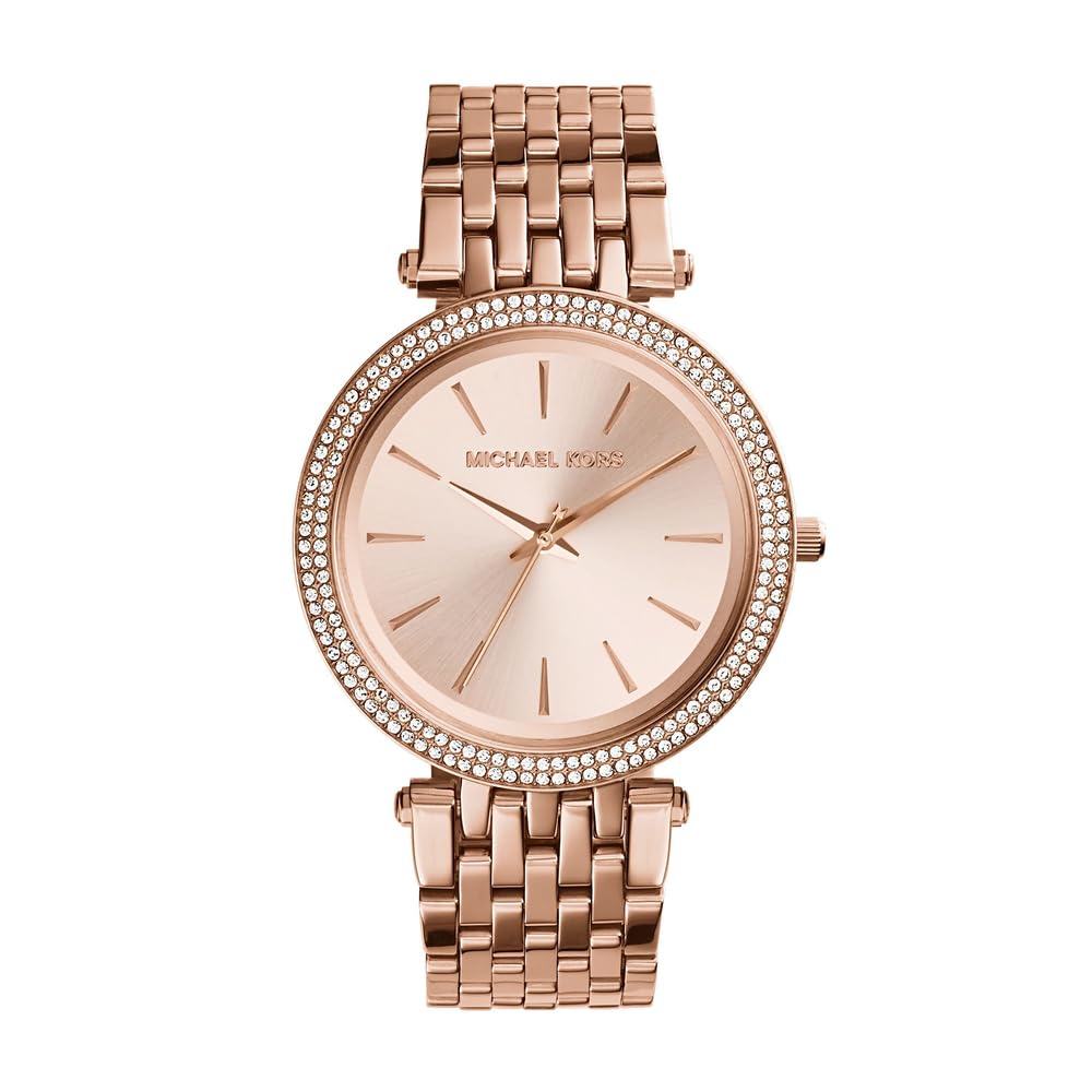Michael Kors Darci Watch für Damen, Dreizeiger-Quarzwerk in Roségold mit Edelstahlarmband