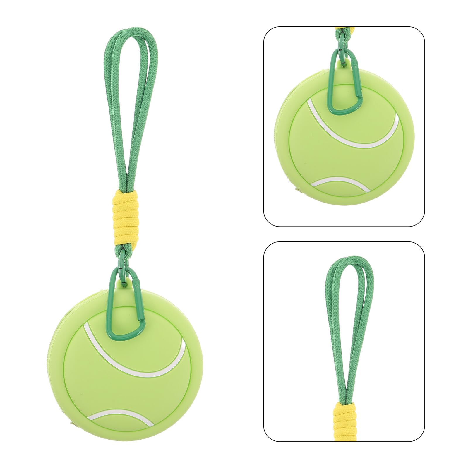 Portachiavi Sportivo Borsa Porta Monete in Pvc a Tema Tennis, Mini Portafoglio Cerniera per Ragazze, Accessorio Portachiavi per Sport di Squadra e Uso Quotidiano